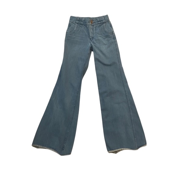 Viceroy Denim - Vintage Viceroy High Waisted Bell Bottom Jeans Blue Denim 70s Flare